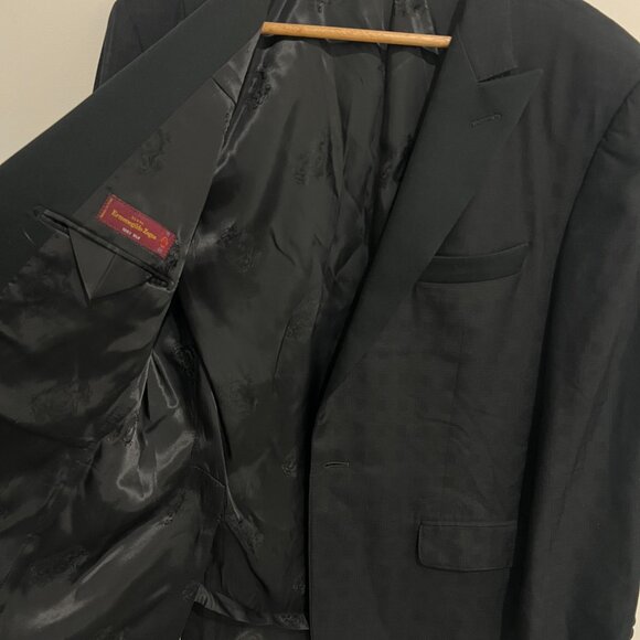 Bespoke Astor & Black Zegna 100% Silk Black Dinner Sport Jacket Blazer 42 R - Picture 6 of 7